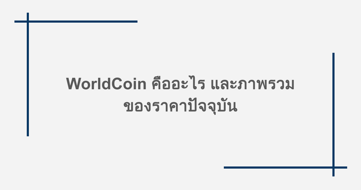 World Coin คืออะไร และภาพรวมของราคา World Coin ปัจจุบัน